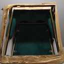 Meridian Furniture Alexandra Collection Modern | Contemporary Upholstered Dining Chair with Durable Metal Base, 22" W x 22" D x 29" H, Green Velvet, Gold