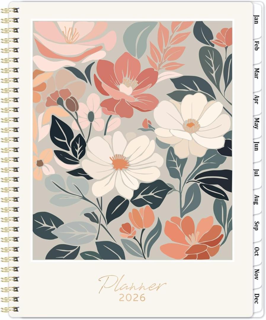 2 x 2026 Planner - Planner 2026, 2026 Planner Weekly and Monthly, Jan. 2026 - Dec. 2026, 8.5" x 11" Calendar Planner with 12 Monthly Tabs, Inner Pocket, Daily Organizer