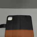TUCCH Wallet Case for iPhone 13, [RFID Blocking] [3 Card Slots] TPU Interior Protective Case, Magnetic Folio Shockproof PU Leather Stand Flip Cover Compatible with iPhone 13 6.1 5G, Black & Brown