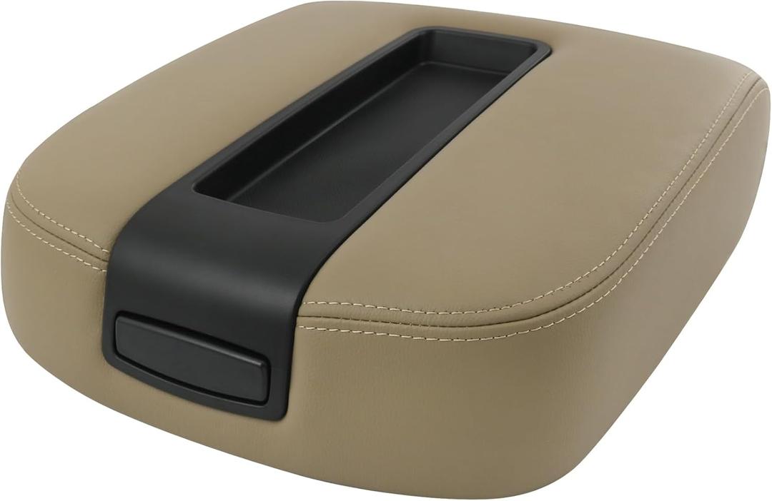 Center Console Armrest Lid Box Cover Compatible with 2007-2014 Chevy Silverado Avalanche Tahoe Suburban 1500 2500 GMC Sierra Yukon XL Replaces 19328711 Beige