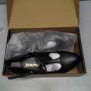 Womens Character T-Strap Dress Shoes - Leather Salsa Dance Heels, Black W 8.5
