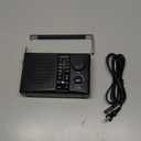 LEOTEC Portable AM FM Radio with Best Reception, Battery Operated or AC Power, Big Speaker, Large Tuning Knob, Clear Dial, Earphone Jack for Gift, Elder, Home