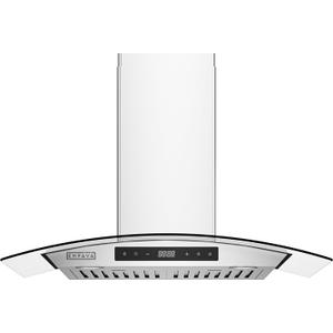 Empava Wall Mount Range Hood 30 Inch, Ducted/Ductless Kitchen Exhaust Stove Vent with Modern Style, 400CFM, 3-Speed, Touch Control, Timer, LED Lights, Stainless Steel (Charcoal-Filter Sold Separately)