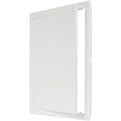 12" x 16" White Plastic Access Panel. Service Shaft Door Panel. Plumbing, Electricity, Heating, Alarm Wall Access Panel for Drywall. Bathroom Services Access Hole Cover. (12" x 16")