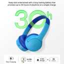Belkin SoundForm Mini - Wireless Bluetooth Kids Headphones, 30H Battery, 85dB Safe Volume Limit, Built-in Microphone - Toddler On-Ear Earphones for iPhone, iPad - Ideal for School - Blue w/Case