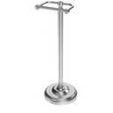 Toilet Paper Holder Stand, Brushed Nickel Toilet Paper Holder Free Standing,Post Pivoting Design & Stable