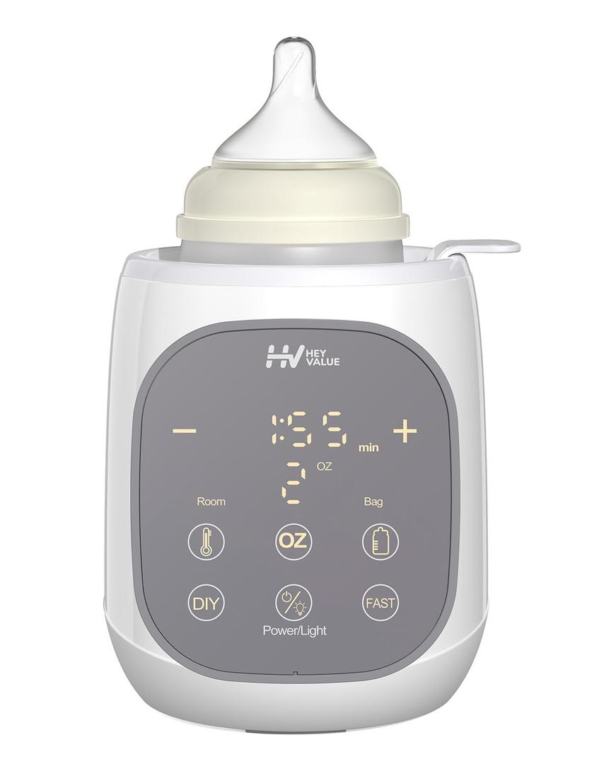 HEYVALUE - Calentador de biberones rpido, 12 en 1, calentador de biberones para leche materna y frmula con mantenimiento de 24 horas, apagado automtico, memoria, esterilizacin, control preciso de