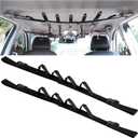 Heavy Duty Fishing Pole Storage Straps, Fishing Pole Holder Roof Rack Inside, Vehicle Fishing Rod Holder for Truck Car, SUV, Adjustable 43-61 Inch, 5 Rod Capacity