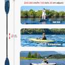 Angler Kayak Paddle, Adjustable Fiberglass Fishing Kayak Oar, 240-260 cm/94-102"