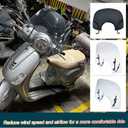 Motorcycle Front Fairing Windscreen Windshield Wind Deflector Cover Compatible with Piaggio VES-pa LX50 LX125 LX150 GT200 GTS250 GTS300 All Year (Light Smoke)