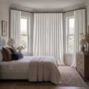 Plush Velvet Curtains for Living Room (1 Panel) - 50W x 96L, Pillow White