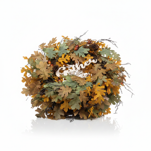 Wreath of leaves and pine cones, 3pack