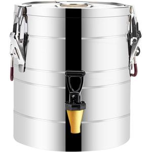 Stainless Steel Insulated Beverage Dispenser,Cold and Hot Drink Dispenser 5.28-Gallons 20 Liters Water Dispenser