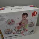 Asou Baby Walker 3 in 1 Sit to Stand Walker With Activity Table and Center for Newborn Toddler (Pink)