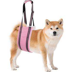 AIITLE Dog Carrier Sling Medium - Hind Leg Support Sling with Hip Padding, Rehab Mobility Aid for Senior/Disabled Dogs, Orthopedic Injury & ACL Surgery Recovery (Pink, M)