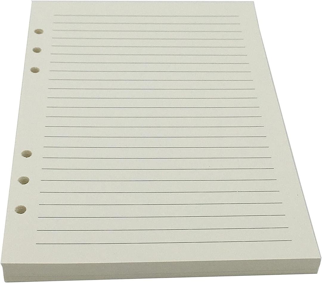 A5 Refill Paper, [3 Pack] 100GSM Thick Refillable Paper 6 Hole Filler Inserts Loose Leaf Paper