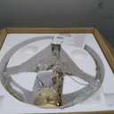 6-Light Gold Crystal Chandelier,20'' Semi Flush Mount Ceiling Light