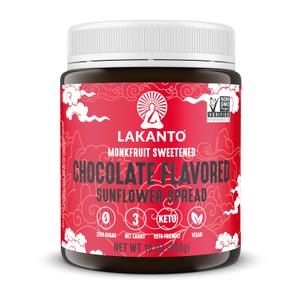 Lakanto Sugar Free Chocolate Sunflower Spread - Monk Fruit Sweetener, Keto Diet Friendly, Vegan, Dutch Cocoa, Chocolate Spread Use for Breakfast, Desserts, Snacks, and More (10 oz) (9.98 Ounce (Pack of 7) BB 05/15/2025)