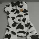 XPUDAC Cow Dog Sweater, Doggie Winter Clothes for Small Medium Dogs Girl Boy Fleece Dog Pajamas for Winter Christmas, 2X-Large