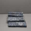 nunubaby 4PACK Washable Pee Pads for Dogs, Stylish, Non-Slip and Leak-Proof Pee Pads. Reusable Potty Pads for Dogs for Crates and Floors.(Blue/Multi, 24" x48" )