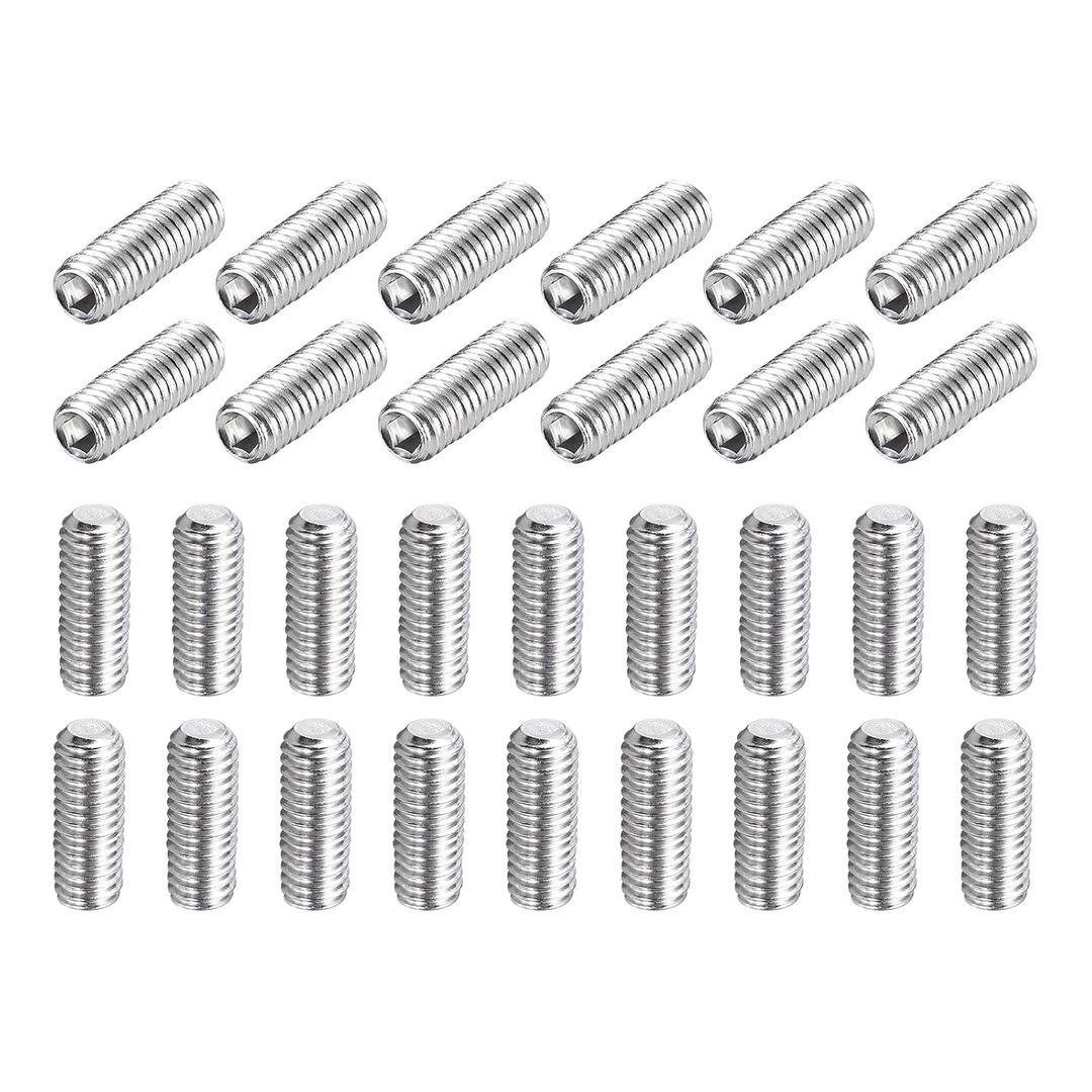 MECCANIXITY 30 Pcs M6-1 x 12mm Grub Screws, 304 Stainless Steel Cup Point Allen Head Screws Internal Hex Socket Drive for Bathroom Fixtures Repair Furniture DIY Project