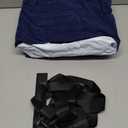 LUMARA Toddler Airplane Bed - Inflatable Airplane Bed for Toddlers, Plane Baby Mattress for Kids - Blow Up Air Mattress for Child Flight Sleep with Safety Belt, Innovative Valves, No Pump Needed (Blue)