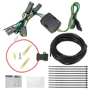 4-Pin Trailer Wiring Harness with Plug 56477 Compatible with Maverick 2022 2023 2024, 4 Way Flat Output Trailer Wire Towing Hitch