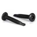 #12 x 1" Sheet Metal Screws 100Pcs 410 Stainless Steel Flat Head Socket Cap Screws, Tek Screws Allen Socket Drive Screws Fast Self Tapping Screws Black Oxide by SG TZH