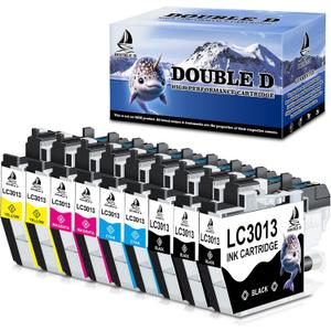 DOUBLE D LC3013 Ink Cartridges Compatible Replacement for Brother LC3013 LC3011 High Yield for Brother MFC-J491DW MFC-J497DW MFC-J895DW MFC-J690DW Printer (3 Black,2 Cyan,2 Magenta,2 Yellow) 9 Pack