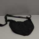 Nylon Crescent Shoulder Bag for Women Men,Crossbody Bag with Adjustable Strap&Dual Interior Zip Pocket (Medium, Black)