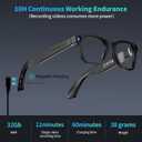 Ai Smart Glasses with Camera, 1080P Video & 8MP Camera Glasses, Real-Time Translation Smart Ai Glasses, Bluetooth Music & Calls, 32Gb Storage