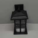 KICHLER Beacon Square 14.25" 1-Light Outdoor Wall Light with Clear Hammered Glass in Textured Black, for Exterior Doors, Garage, Porch, or Patio (14.25" x 8"), 49830BKT
