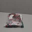 Modern Chic White Gold Foil Marble 30 Inch Christmas Tree Skirt Red and Black Buffalo Plaid Edge Decoration for Merry Christmas Farmhouse Winter Holiday Party Home Decoration Ornaments Indoor Outdoor