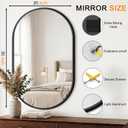 Oval Bathroom Mirror, 2 Pack 20"x30" Black Vanity Mirror for Over Sink
