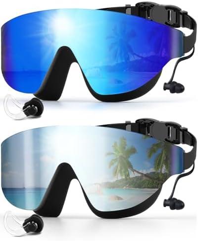 Zoomsnail Swim Goggles, Frameless Wide View Swimming Goggles, Anti-Fog Anti-UV No Leaking Pool Goggles for Men Women Adult