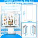 Upgraded W11396037 Refrigerator Door Gasket Compatible with Whirlpool Refrigerator Door Seal W10162893 W10163896 W10165979 Kenmore Fridge Door Gasket KitchenAid Maytag Fridge Door Gasket Seal White