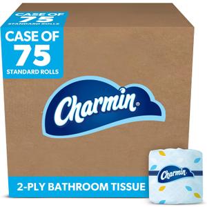 Charmin Commercial Bathroom Tissue, Septic Safe, Individually Wrapped, 2-Ply, White, 450 Sheets/roll, 75 Rolls/carton