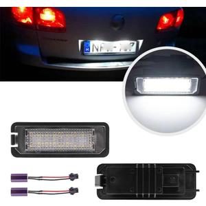 2pcs LED License Plate Lights Number Lamp for MK5 GTI MK6 MK7 Golf 5 Glof 6 Golf 7 New Beetle Passat CC Rabbit Eos Phaeton Polo Lupo Powered by Xenon White LED with Can-bus Error Free