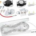 Dryer Heating Element Kit Fit for Whirlpool GEW9250PW0 GEW9200LW0 GEW9200LW1 GEW9250PW1 GEW9200LL1 GEQ9800PW1 GEQ9800PW2 GEW9200LQ0 GEW9200LQ1 GEW9200LT1 GEW9250SU0