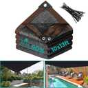 Riare 90% Black Shade Cloth- 10 x 13 FT Sunblock Garden Shade Cloth, Sun Shade Mesh Tarp with Reinforced Grommets for Greenhouse, Garden, Patio, Backyard, Plants, Pergola, Chicken Coop