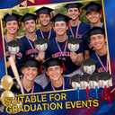 Geelin 36 Pcs Baseball Graduation Party Favors Handheld Fans Double Sided Grad Cap Plastic Graduation Fans Bulk with Handles for Team Gift Baseball Party Favor Grad Photo Booth Props