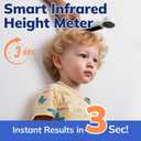 Portable Height Measurement for Kids & Adults, 3-Second Infrared Digital Height Measurement Tool for Wall (94.5in Range), LED Display, Type-C Charging, White
