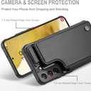 Vinich for Samsung Galaxy S22 Wallet Case with Card Holder, RFID Blocking Credit Slots Kickstand Shockproof Phone Cover Fit for Galaxy S22 6.1" Black