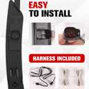 Rear Red LED Side Marker Lights for Ford Mustang 2024+, Smoke Lens Side Reflectors Lamps for Mustang Gen7/S650 2024 2025 Accessories(Rear,2PCS)