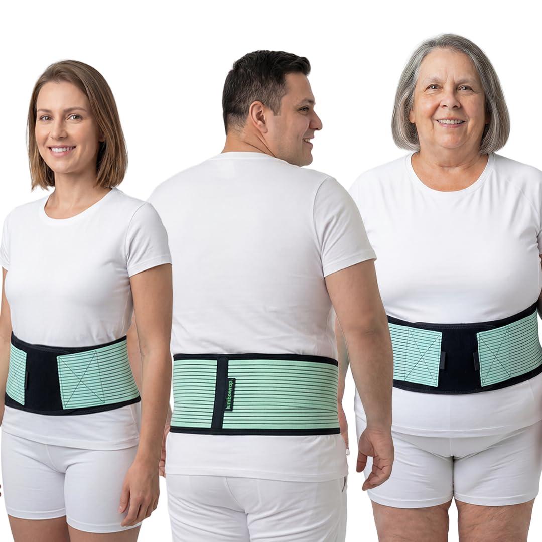 Lumbowrap Sciatica Belt for Men & Women  Sacroiliac Hip Wrap for SI Joint Pain Relief, Sciatic Nerve, Lower Back Support, Pelvic Pain, Arthritis, Spinal Stenosis, Mobility & Obesity Support (Medium)