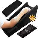 Zomaple Arm Elevation Pillow, Black  Reduce Swelling & Pain with Elbow Support  Adjustable, Gel-Infused Foam, Hot/Cold Gel Pack & Washable Cover  Arm Support Pillow for Post-Surgery Recovery