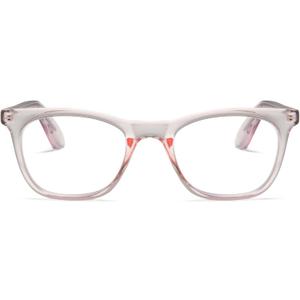 2SeeLife Blue Light Reading Glasses for Women  Small-Medium Fit, Sturdy Frame, Spring Hinges, Premium Readers, Pink, +2.25