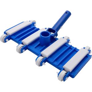 Pool Vacuum Head with Wheels, 14" Heavy Duty Head, Flexible Swimming Pool Vacuum Head with Swivel(Pole not Included) (Blue)