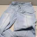 yoeasy Womens Wide Leg Jeans Elastic Waisted Back Casual Trendy Baggy Jeans Pull On Denim Pants with Pockets (Medium, Light Blue)