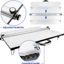 A2 Drawing Board Portable Drafting Board 24 x 18 Inches Drafting Table with Parallel Bar, Angle Adjustable Measuring System Angle Parallel Drawing Board